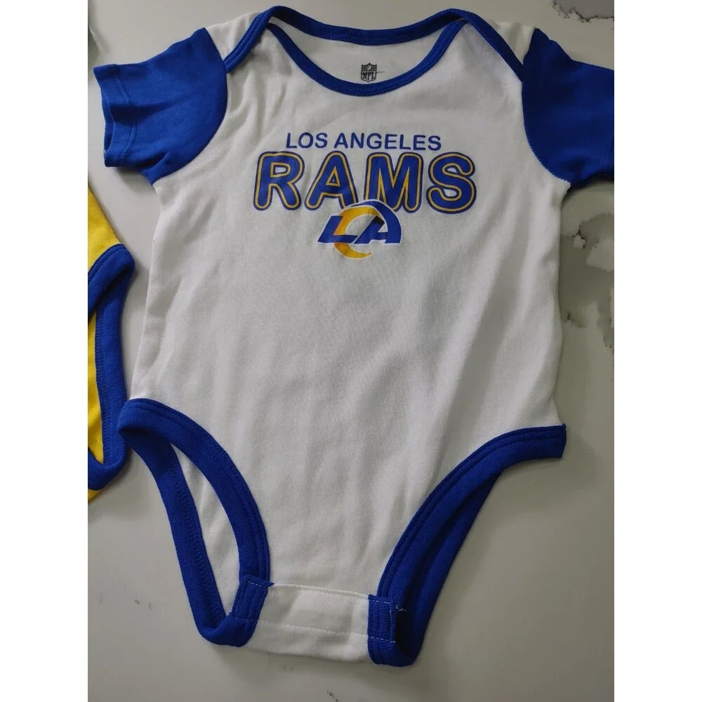 NFL Los Angeles RAMS - Football - 3 Piece Shirt Set - Infant 12-months New-002